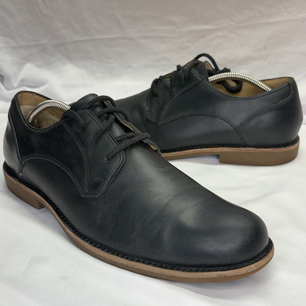 UGG Shoes Leather Oxford Mens US 11 Hixson Casual Comfort Wool Lined Black